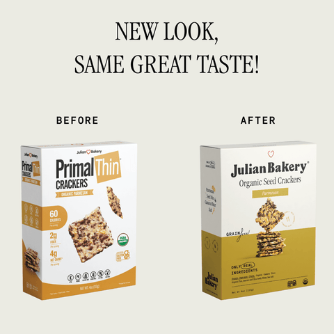 Organic Seed Crackers - Parmesan 4oz - Julian Bakery