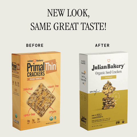 Organic Seed Crackers - Parmesan 8.4oz - Julian Bakery