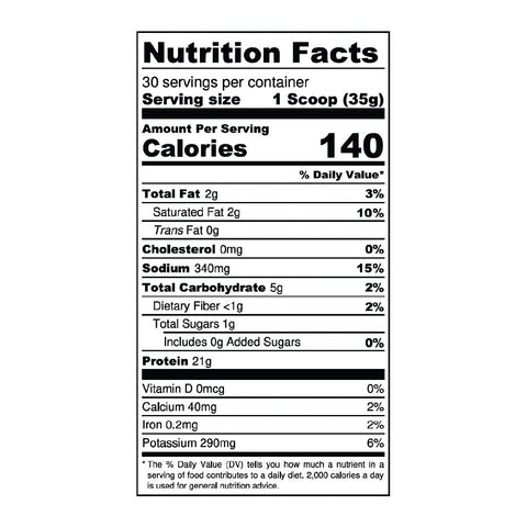 Egg White Protein Powder Espresso Nutritional Information