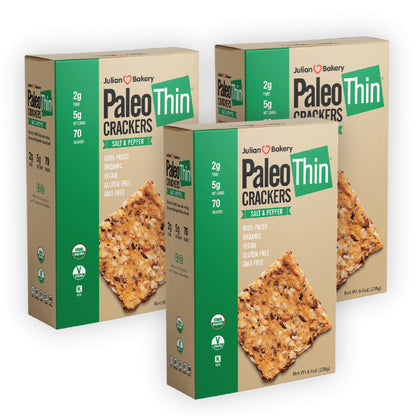 Organic PaleoThin® Salt & Pepper Crackers - Julian Bakery