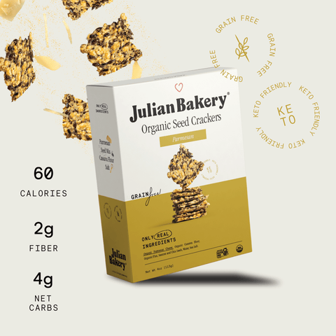 Organic Seed Crackers - Parmesan 4oz - Julian Bakery