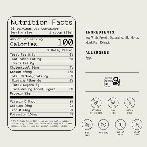 PaleoThin® Egg White Protein Vanilla - Julian Bakery