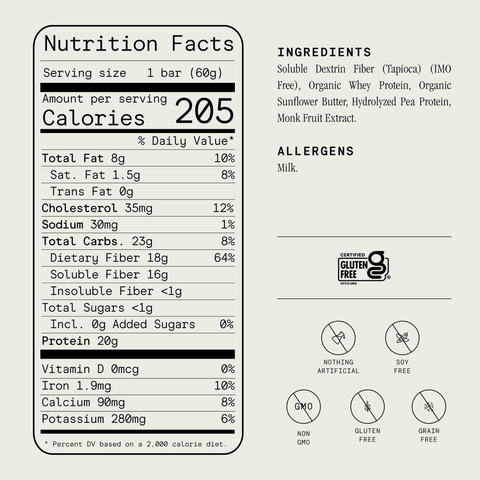 Whey Protein Bar - Sweet Cream - Julian Bakery