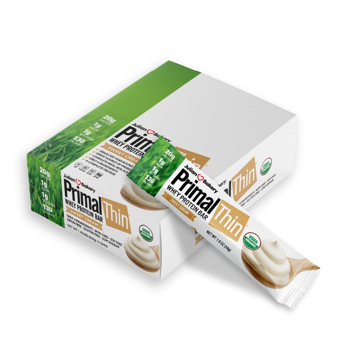 PrimalThin® Protein Bar Sweet Cream - julianbakery